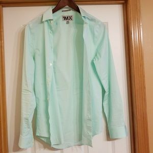 COPY - Express dress shirt mint green XS stretch …
